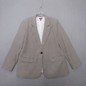 Vince Camuto Blazer XL Plaid Academia Preppy Oversized Corporate Core Timeless